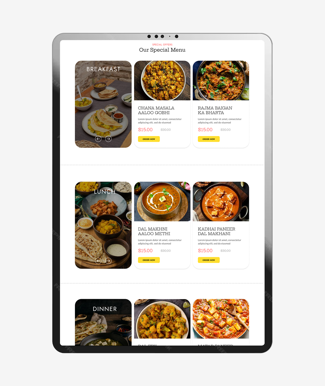Swad Kitchen Menu & Print Design
